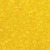 Glas rocailles kralen 11/0 (2mm) Transparent yellow